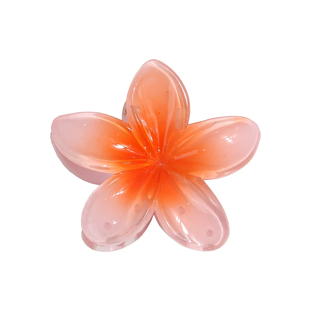 Flower Gradient Plastic Hair Claw Clips Wholesale 8 Cm Hair Clips For ...