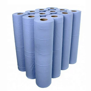 Factory Direct Sale Raw Material Spunlace Nonwoven Fabric Blue Roll Lightweight Spunbond Nonwoven Material for T-shirt Bag 4 Ton