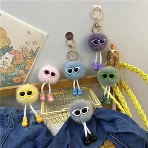 Creative Shoes Keychain, Cute Three-dimensional Cartoon Small Coal Ball Figurine, Bag Hanger, Car Keychain Pendant, Gift Item