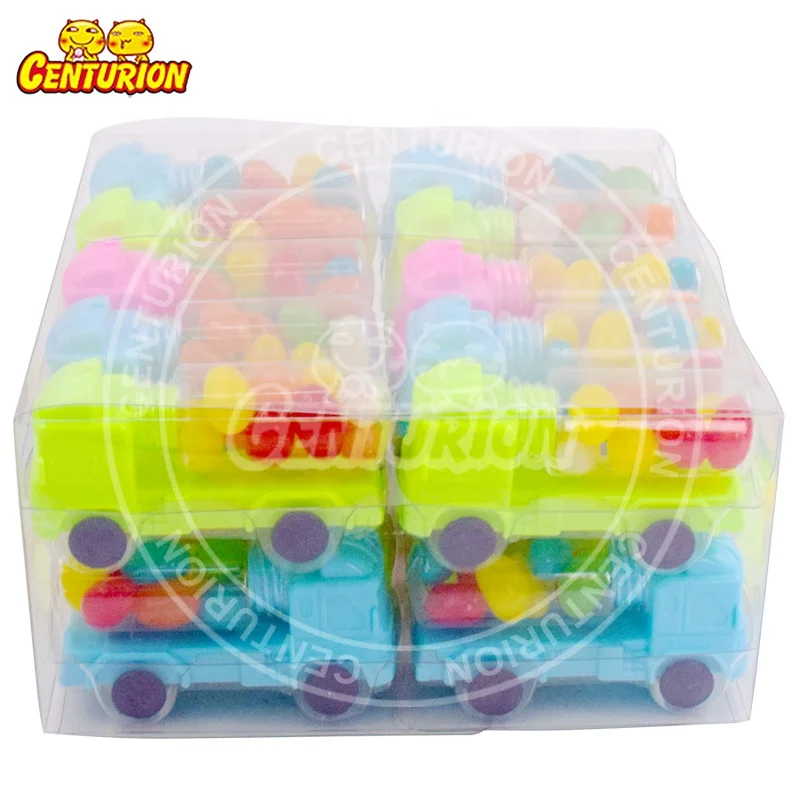 Wholesale Colored Confectionery Cartoon Fuel Tank Car Cheap Plastic Toy