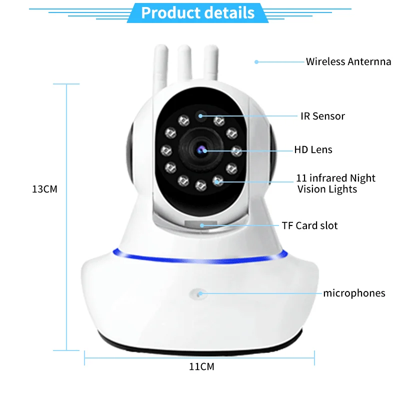 OEM 3MP Home Security Motion Tracking V380 Pro WiFi Surveillance Indoor Camera Wireless Security Wifi CCTV IP PTZ Camera