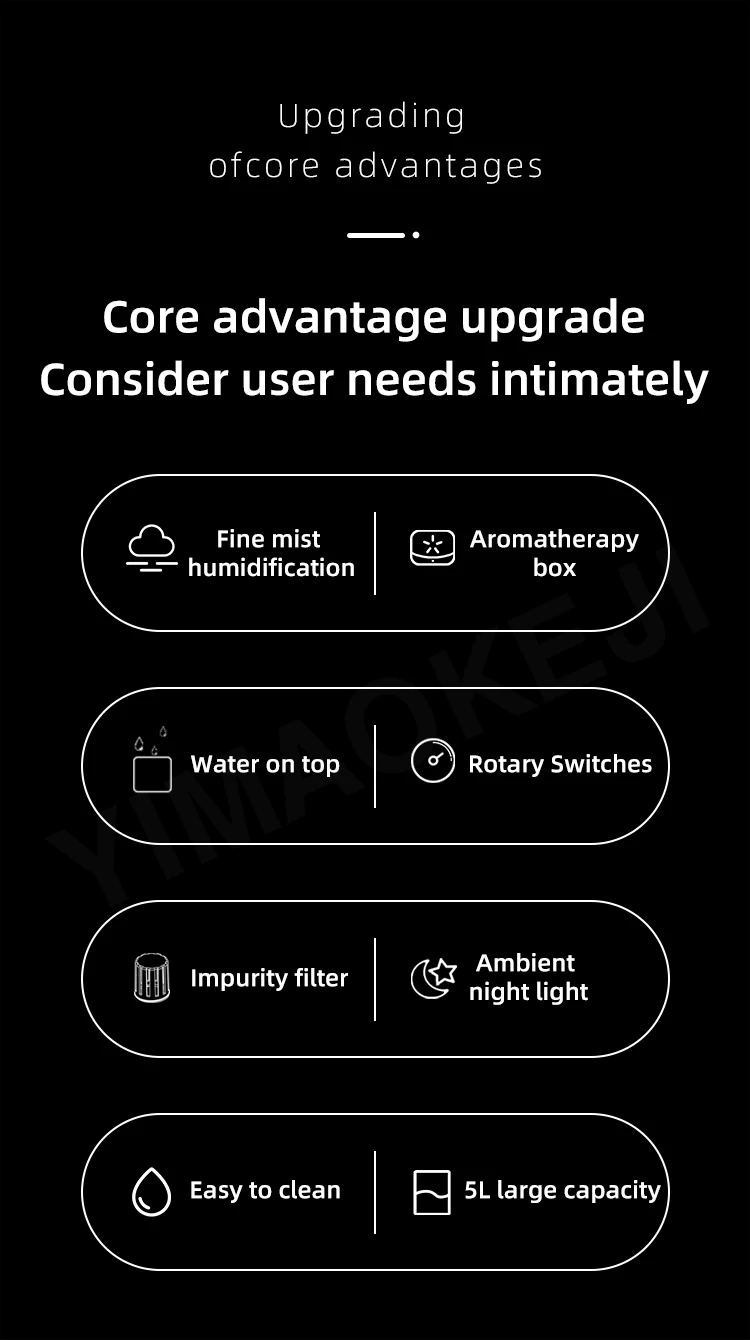 Multifunction Humidifier Smart Home Appliance Easy Clean Large