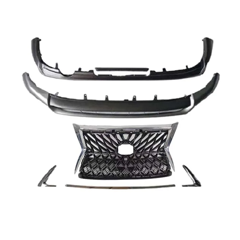 New Upgraded Luxury Black With Chrome Trim MODIFIED TRD GRILLE KIT Front Main Grille For lexus 2014-2015 GX460