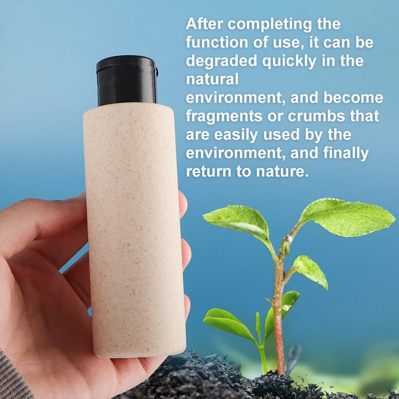 Empty Eco Friendly Compostable Sustainable Hotel Amenities Wheat Straw Plastic 30ml Shower Gel