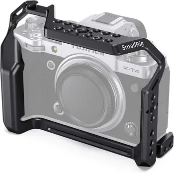 SmallRig X-T4 Camera Cage for FUJIFILM X-T4, Aluminum Alloy Cage with NATO Rail and Cold Shoe Mount for Microphone and Light