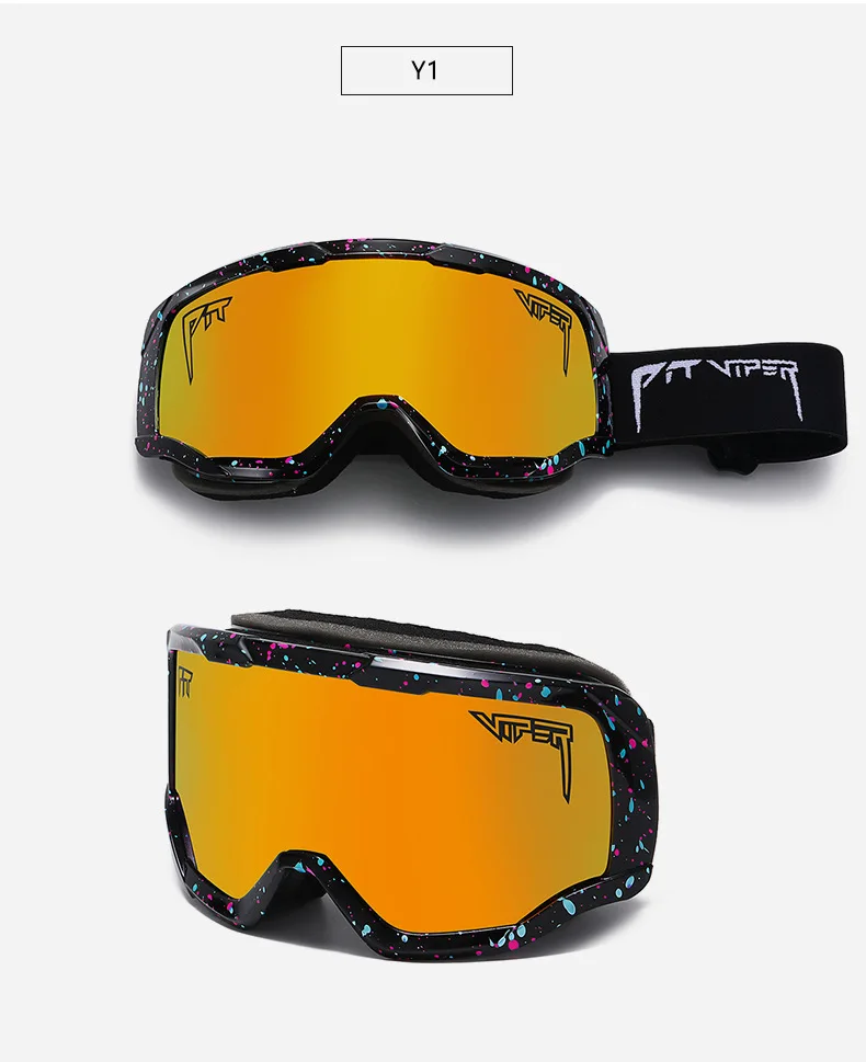 2022 Stylish Best Mirrored Antifog Outdoor Sports Snowboard Goggles