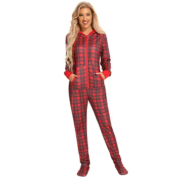 Custom Factory Designer Adult Sleepwear Christmas Onesie for Women Onsie Pajamas Nightwear