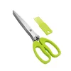 Large five-ply green scissors