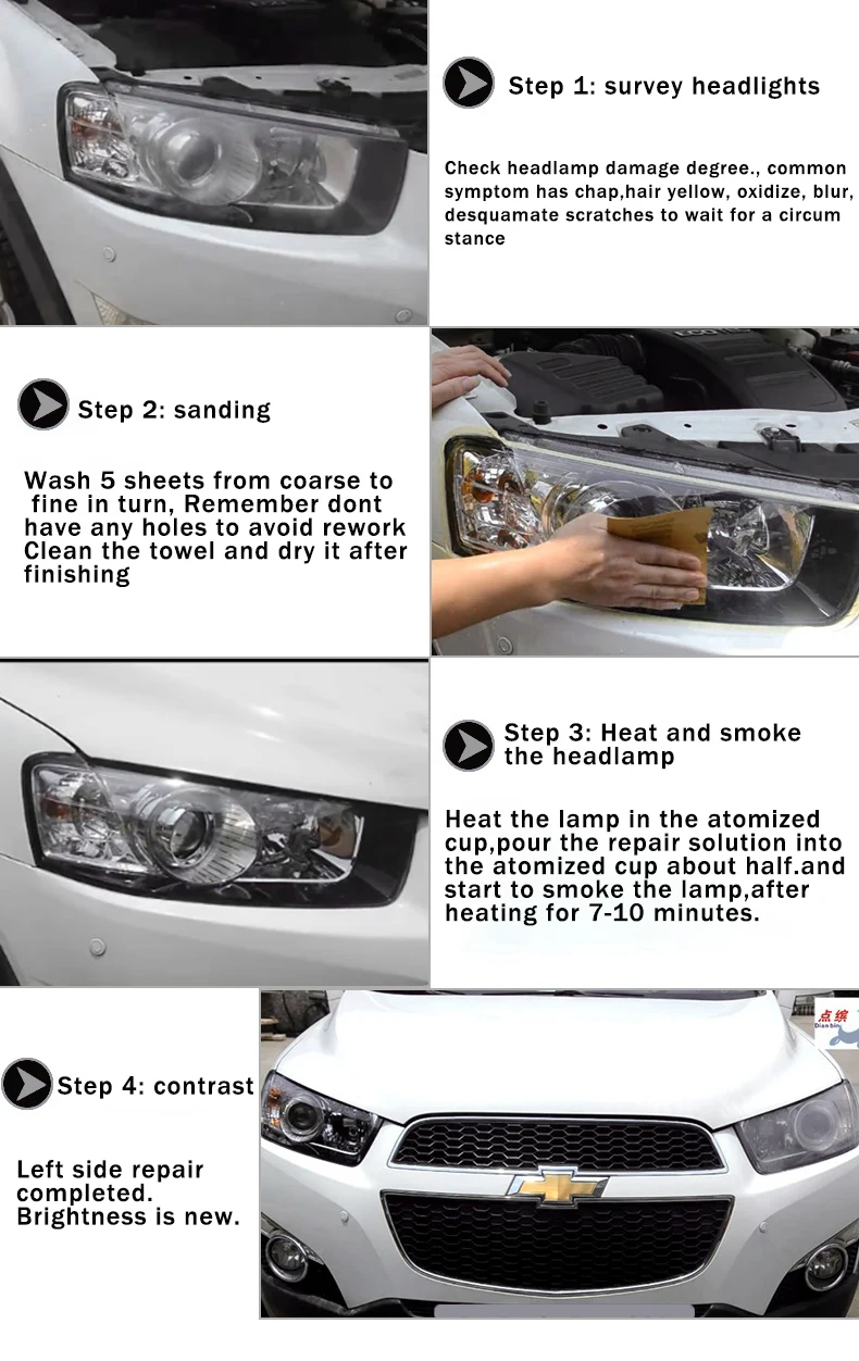 Automotive Headlight Cleaner and Restorer Kit Headlamp Light Lens Cleaning Kit Restore for Cars