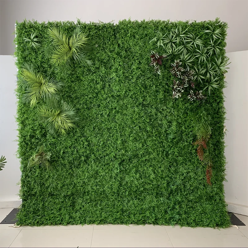 V585 Wedding Artificial Flower Wall Backdrop Artificial Plants Green