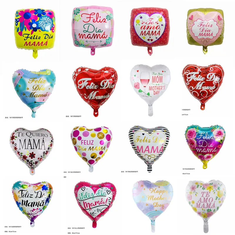 18 Inch Square Heart Mother's Day Balloon Cartoon Shape Aluminum Film  Balloon Children's Party Decoration - Buy Happy Mother's Day Balloons,Best  Mom Ever Mom Day Foil Ballon,Spanish Feliz Dia Mama Foil Heart