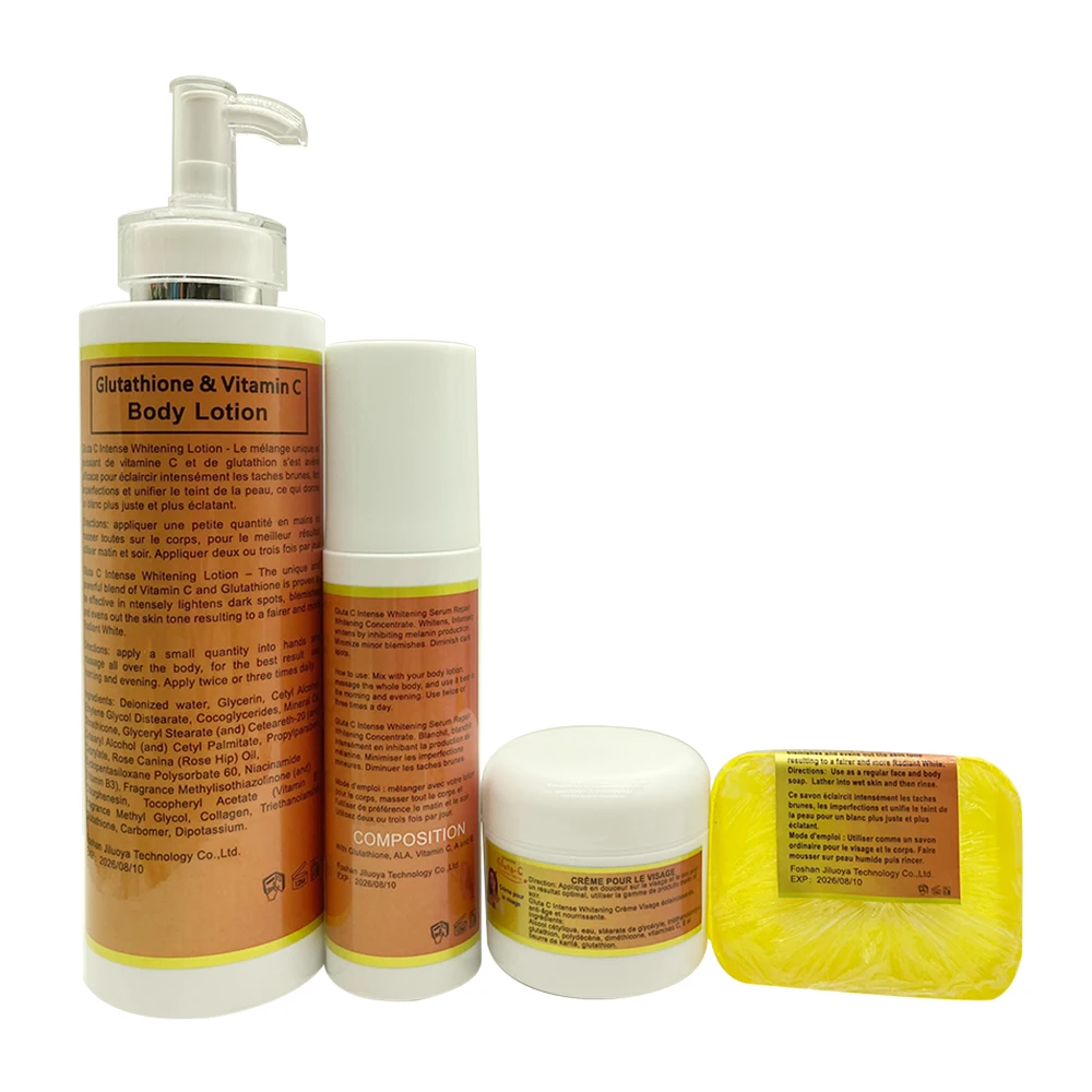 glutathion blanchiment rapide Crme claircissante pour les mains fonces DETVFO, efficace au et l'arbutine, soin de la peau, du visage Kit de blanchiment rapide Gluta
