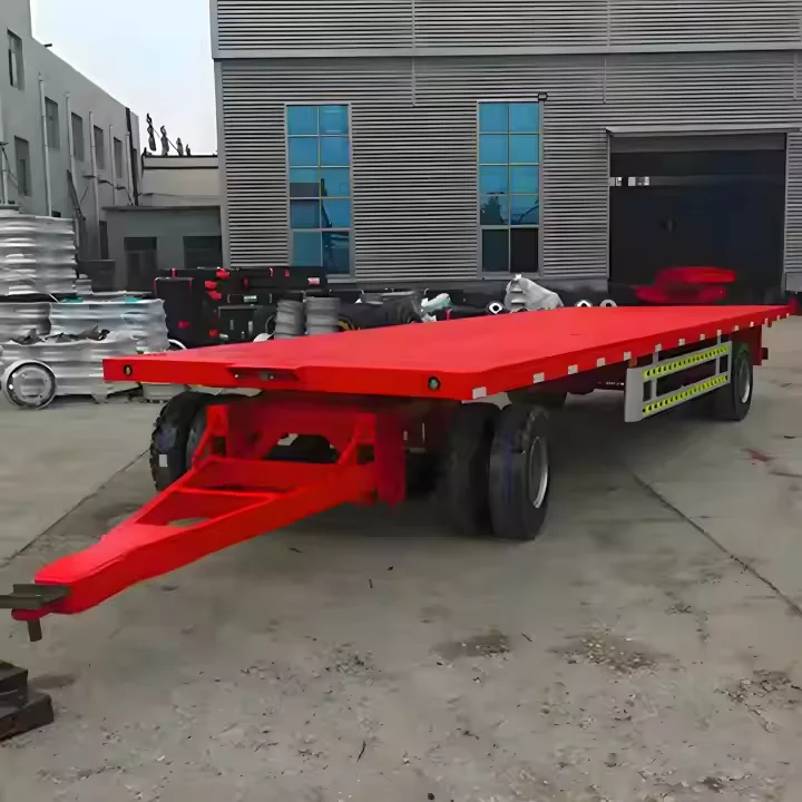 Towing Dolly Container Platform Flatbed Full Semi Trailer 3 Axle 20FT Steel Panda Truck Trailers Semi-Trailer Mechanical / Air