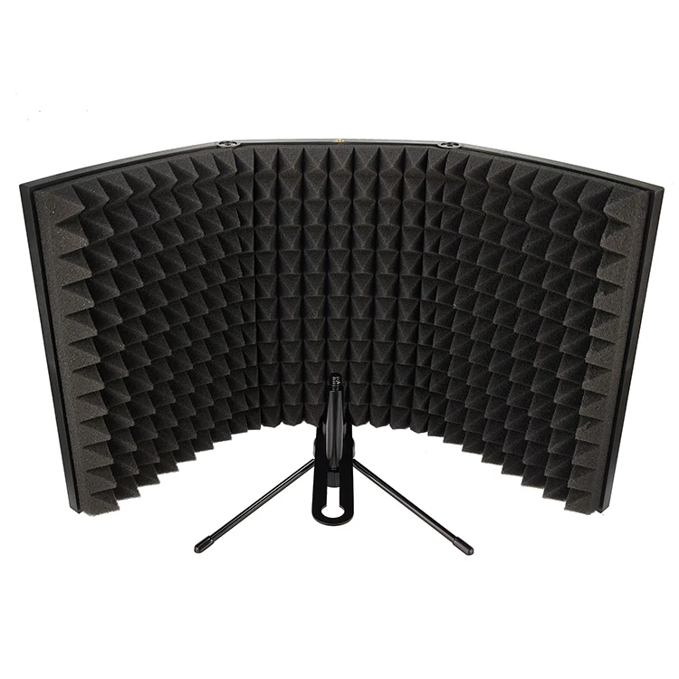 New Design Professional Microphone Isolation Shield Foldable Recording Sound Absorber Foam Panel Sound Insulation Screen