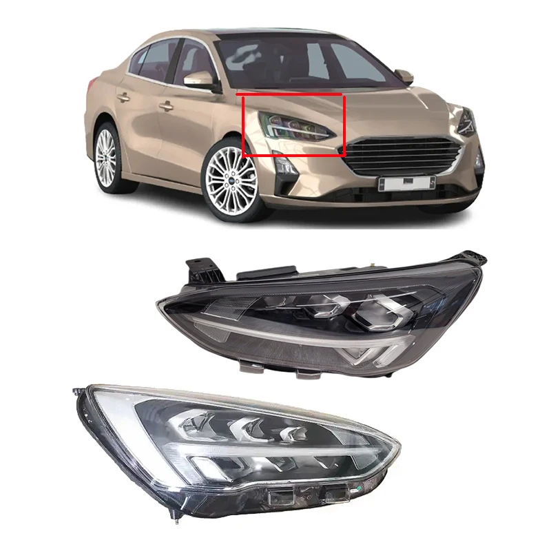 car body kit LED Auto Front Fog Brake Turn Signal Headlamp for Ford Focus Headlight 2019-2021accesorios