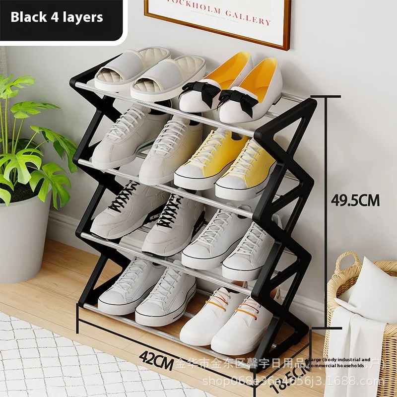Factory Direct Multifunctional Metal Shoe Rack Dustproof Storage Ladder in Student Wood Panel Style for Dormitories