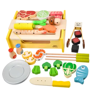 Brand New Preschool Pretend Play Toy Kids Bbq Set Toy for Wholesale Kitchen Toy Set