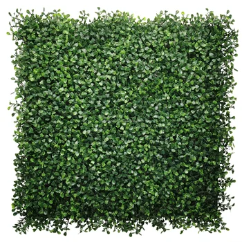 Heavy Metal Free Anti-uv Easy Installation Artificial Green Grass Plants Wall Boxwood Hedge Mats