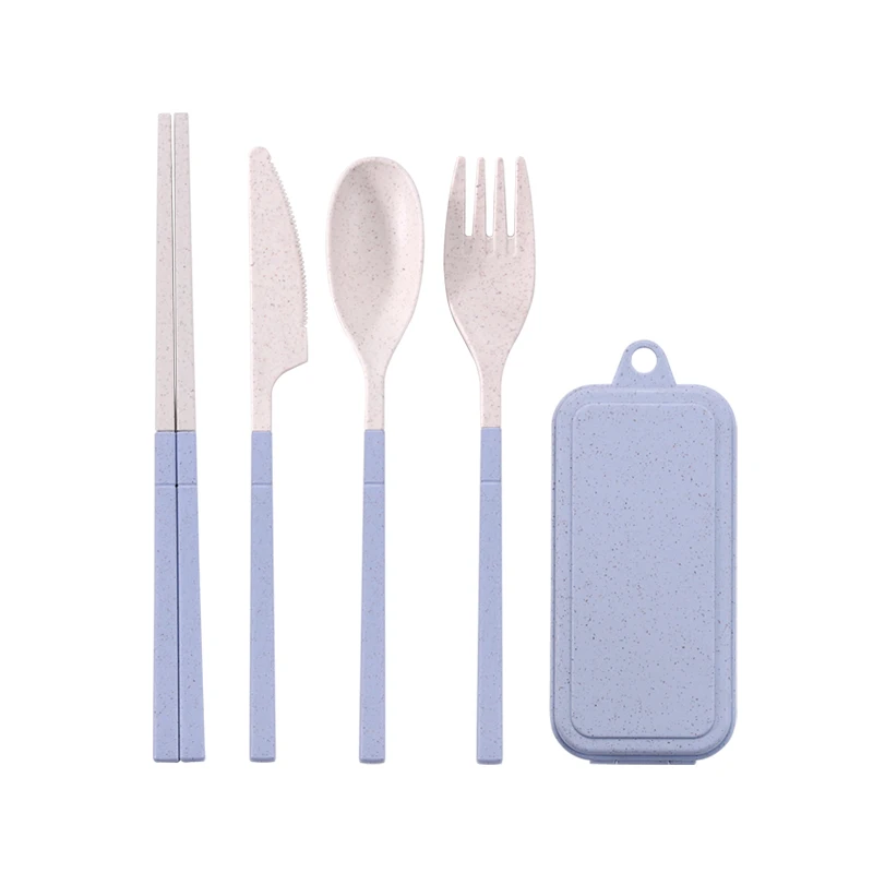 Buy Wholesale China Wheat Cutlery Set Plastic Cutlery Box Knife