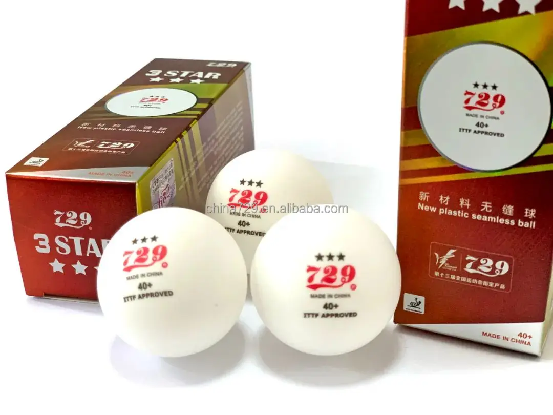 Friendship 729 Table Tennis Balls 3 Star Seamless Pingpong Balls 3pcs
