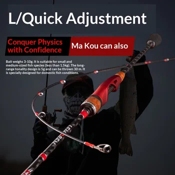 Luya Carbon Soft Tune Micro Rod Set for Horse Mouth Mandarin Fish Long-Distance Cast Gun Handle Stream Fishing Rod (1.8-2.1m) – Soft Lure – view 4