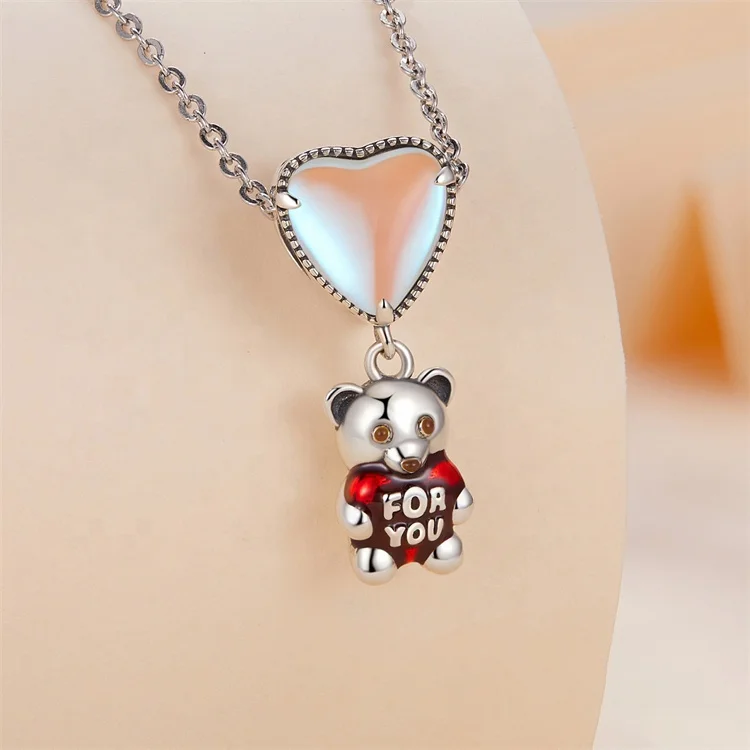 manufacturer little cartoon enamel wholesale charm heart silver geometric  bear decorative cute charms for Jewelry making