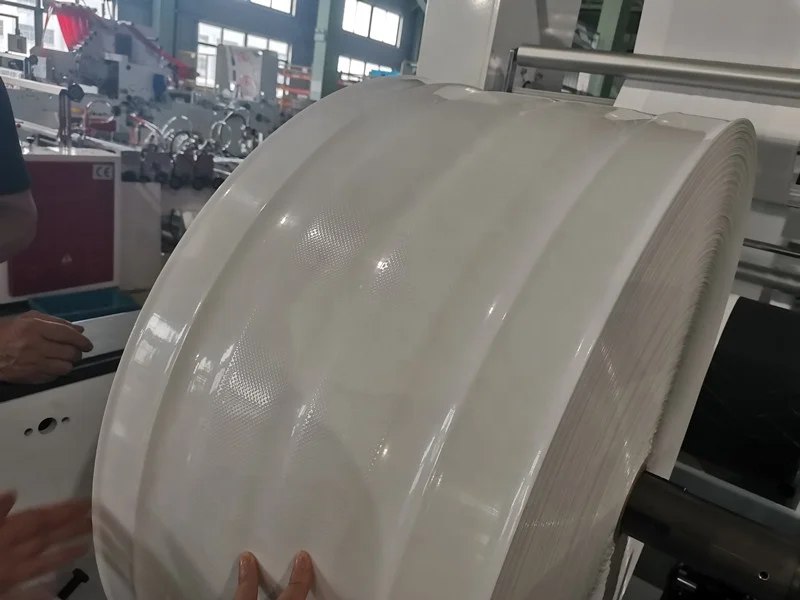 High Quality Servo Motor Driven FFS Thick Film Heavy Duty Tube Film Inner Emboossing and Gusseting Making Machine