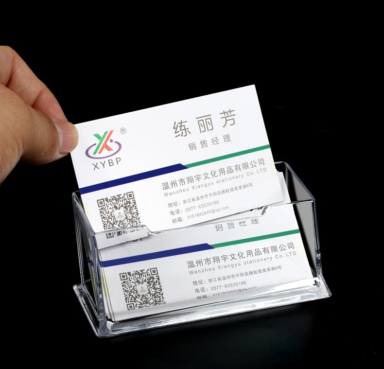 Guaranteed Quality Wholesale Clear Acrylic Business Card Storage Display Box Acrylic Desktop Business Card Holder factory