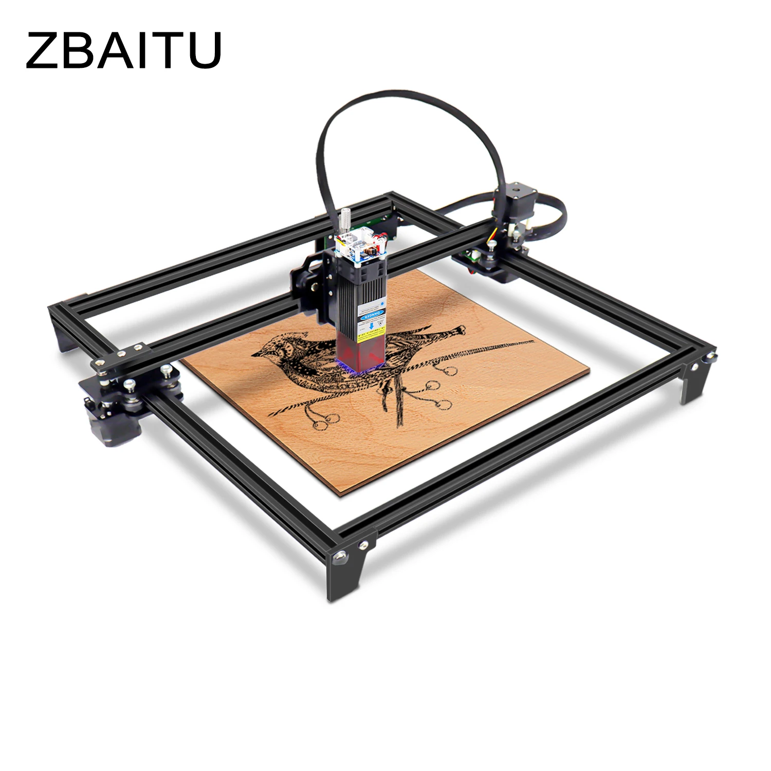 ZBAITU M37 Laser Engraver, 10W Output Power Laser Engraving Cutting Machine  with Air Assist System, 80W High Accuracy Laser Cutter and Engraver Machine  for Metal and Wood, Acrylic, Leather, Glass DIY 