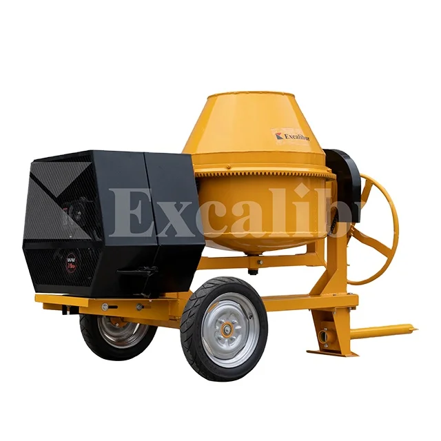 260L 350L 400L 500L Big Powerful Customized Optional Engine Concrete Mud Mixer Machine for Construction Use