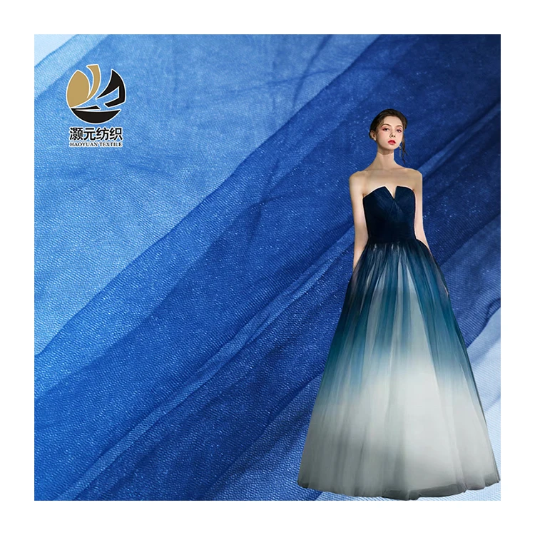 DEEP BLUE Dress Net 100% Polyester Tulle Fabric Material 