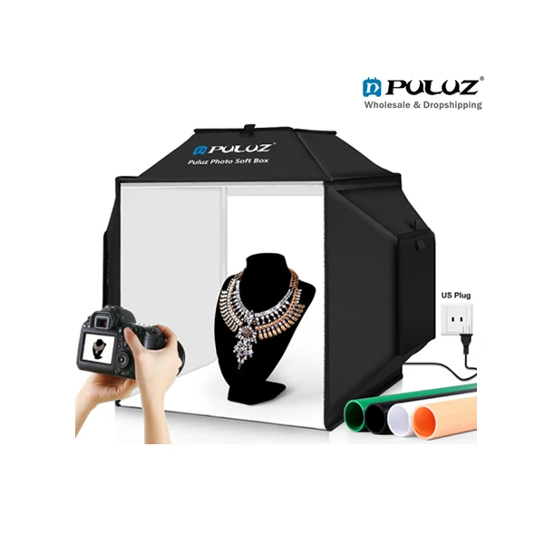 New Design OEM Factory PULUZ 40cm Folding 24W 5500K Studio Shooting Tent Soft Box Kits