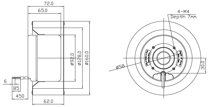Centrifugal Fan, 160mm, Brushless - detail 6