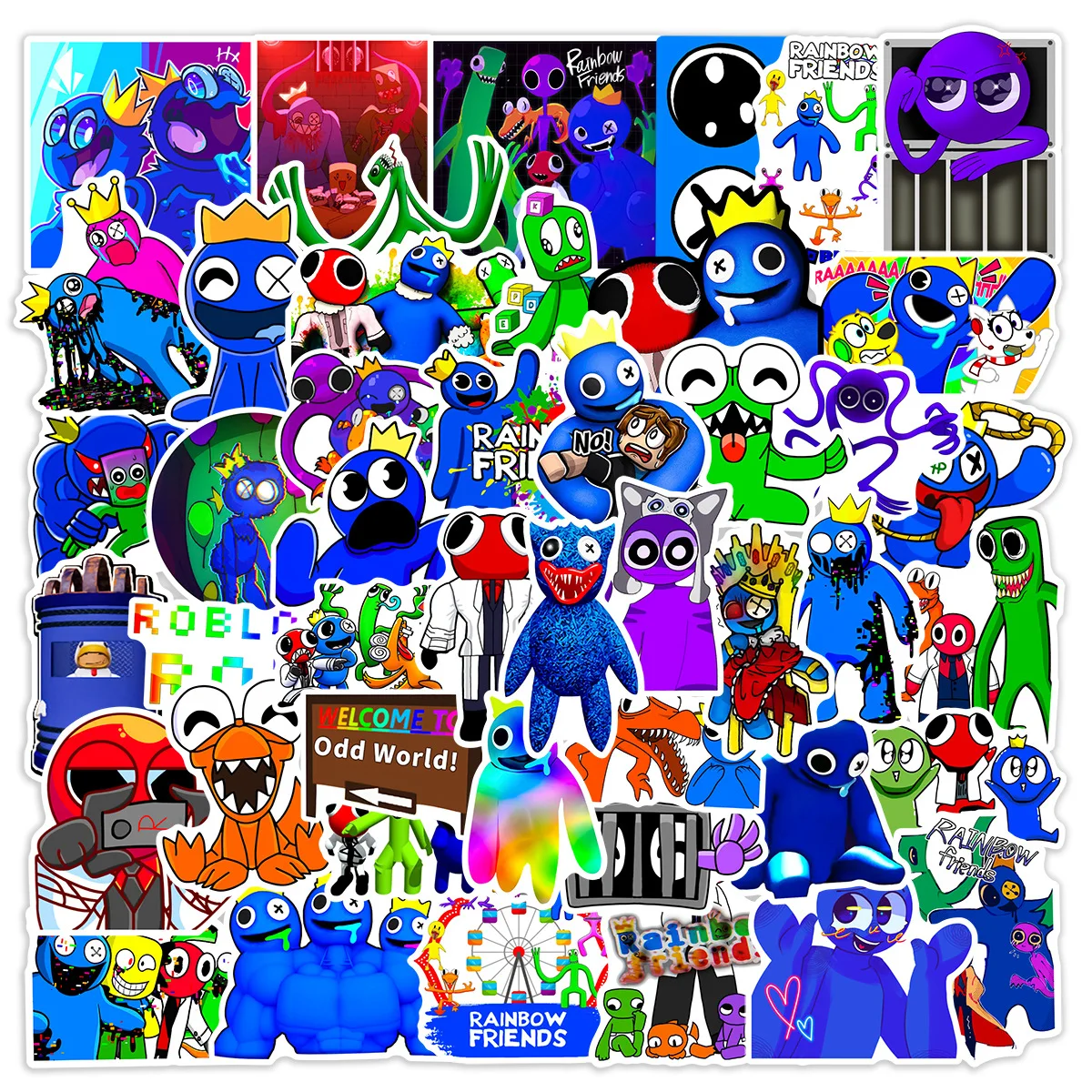 Blue Rainbow Friend  Sticker for Sale by rinjinsato