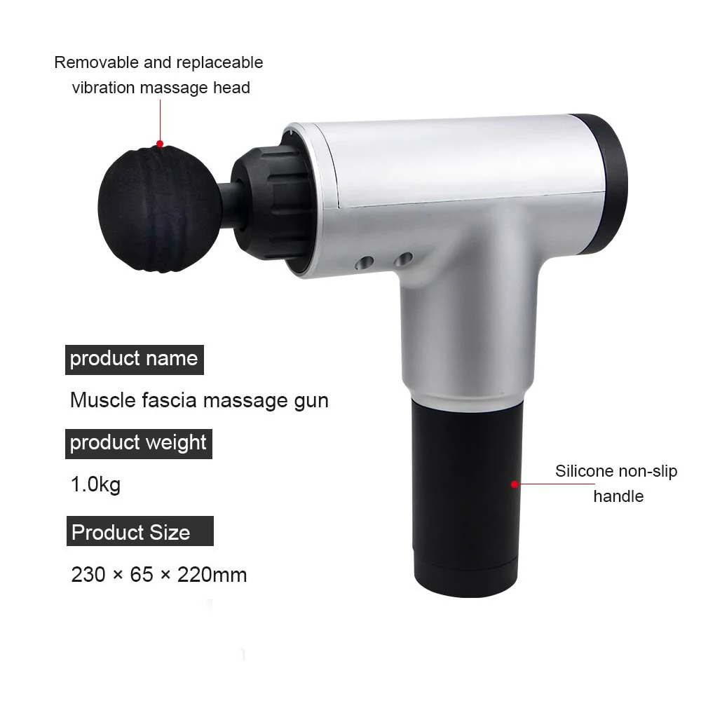 Massage Gun Muscle Relaxation Massager Vibration Fascial Gun Fitness Equipment Noise Reduction Design for Male Female