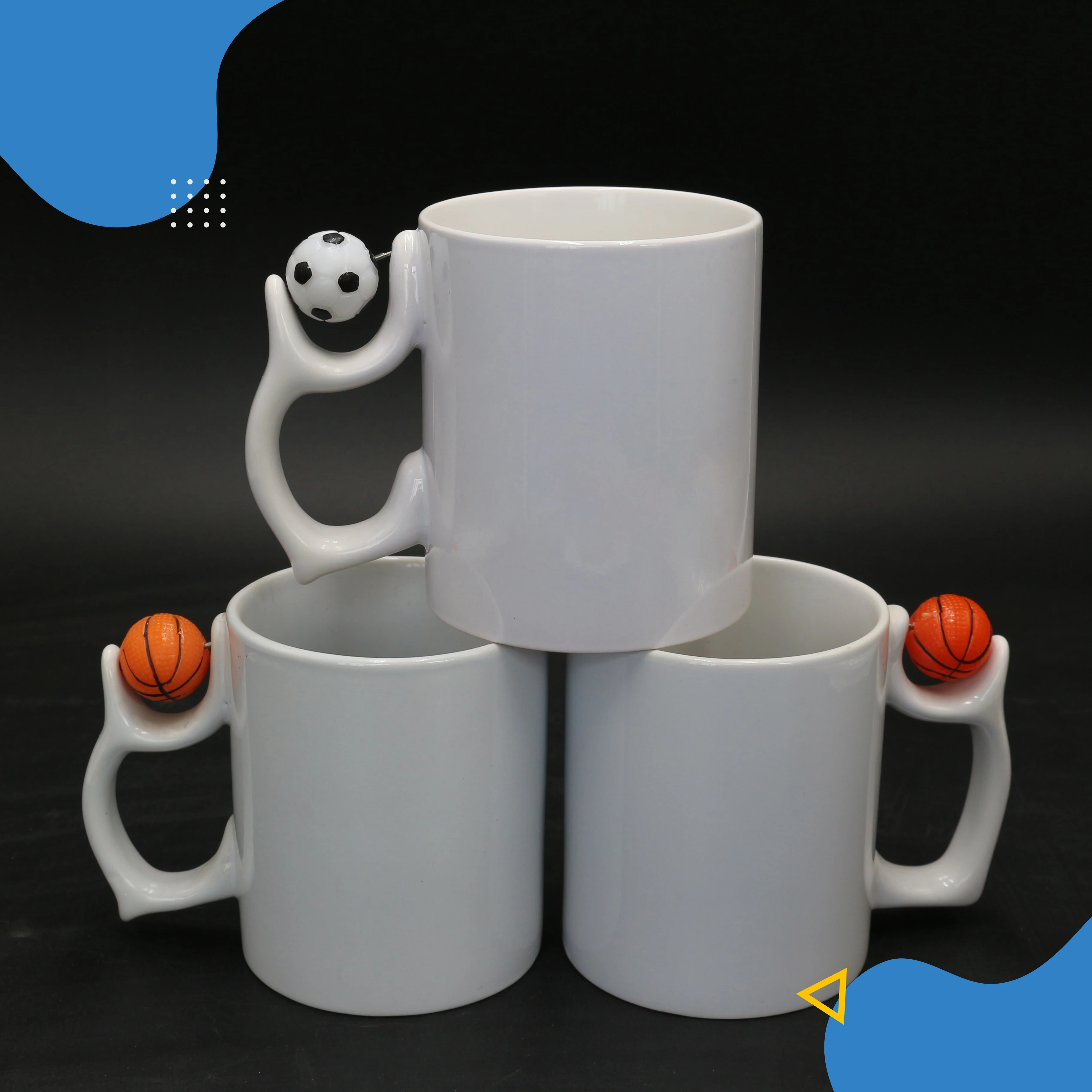 High Quality Football Small 11 oz Sublimation Mug Customized Ceramic Mug  Coffee Mug