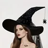 Cappello da strega in tulle con stella e ciondolo ragno