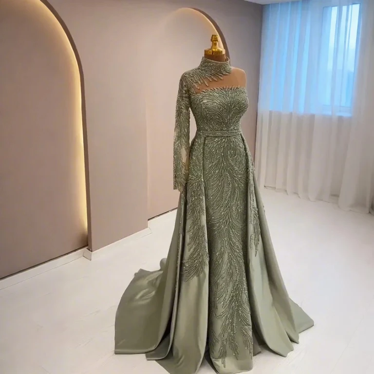 jade green evening dress Black main image 1