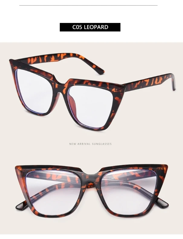 Oversized Cat Eye Anti Blue Light Glasses Newest Computer Anti Blue Light Blocking Glasses Custom