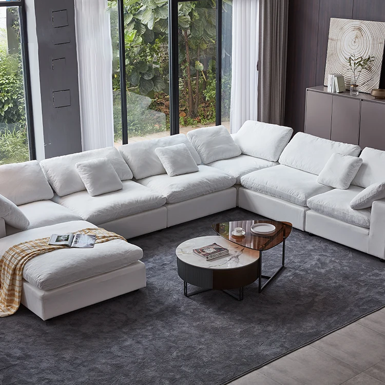 l shape luxury sectional couch sofa set furniture living room modern