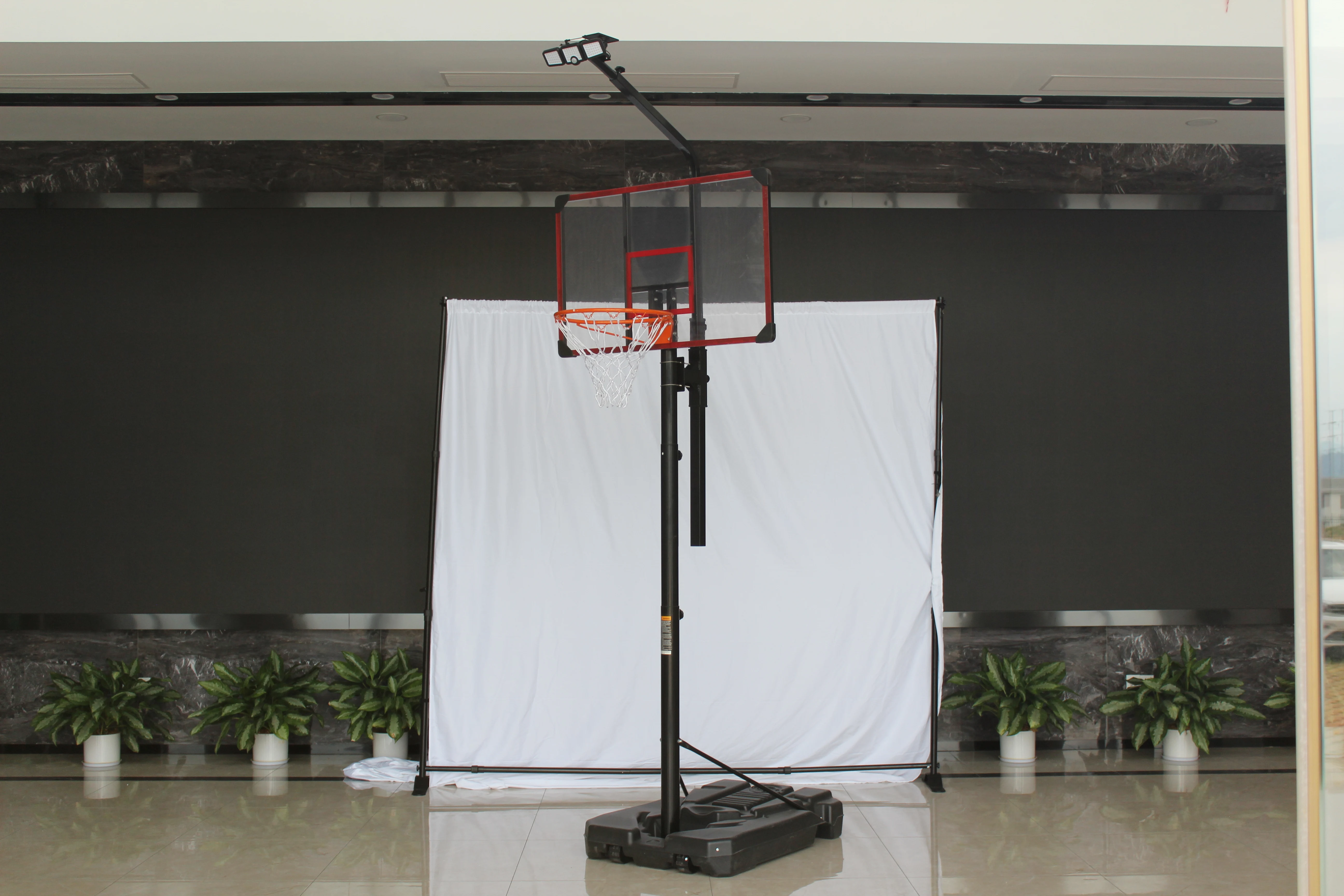 New Style LED Basketball Hoop Light Illuminates Backboard, Rim, and Court,Easy Fold Net System Quickly Installs Basketball Hoop