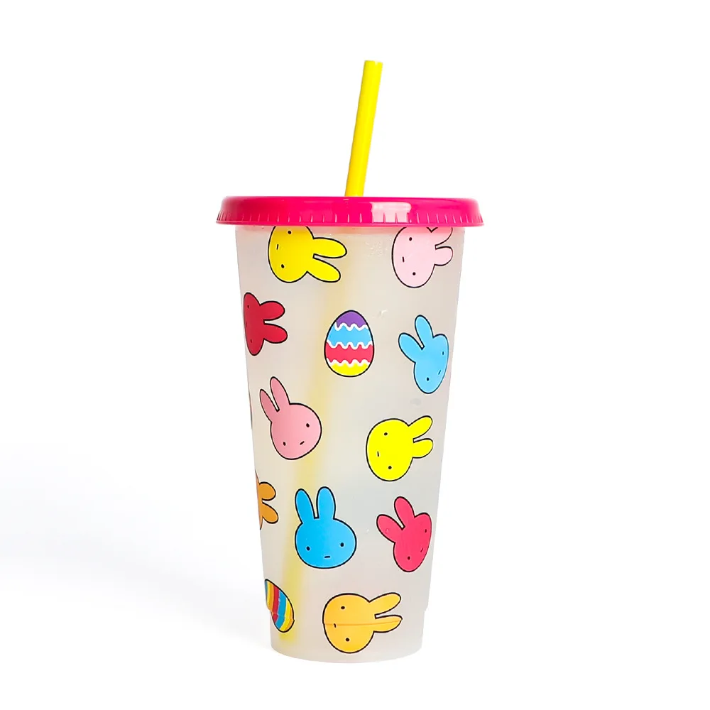 Personalised Easter Chick Cup With Swirly Straw , Easter Tumbler