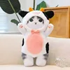 Transform into a cow cat (gray cat)