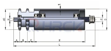 Hongrui B213 Double Polymer Sprocket Driven Conveyor Roller For Transportation details