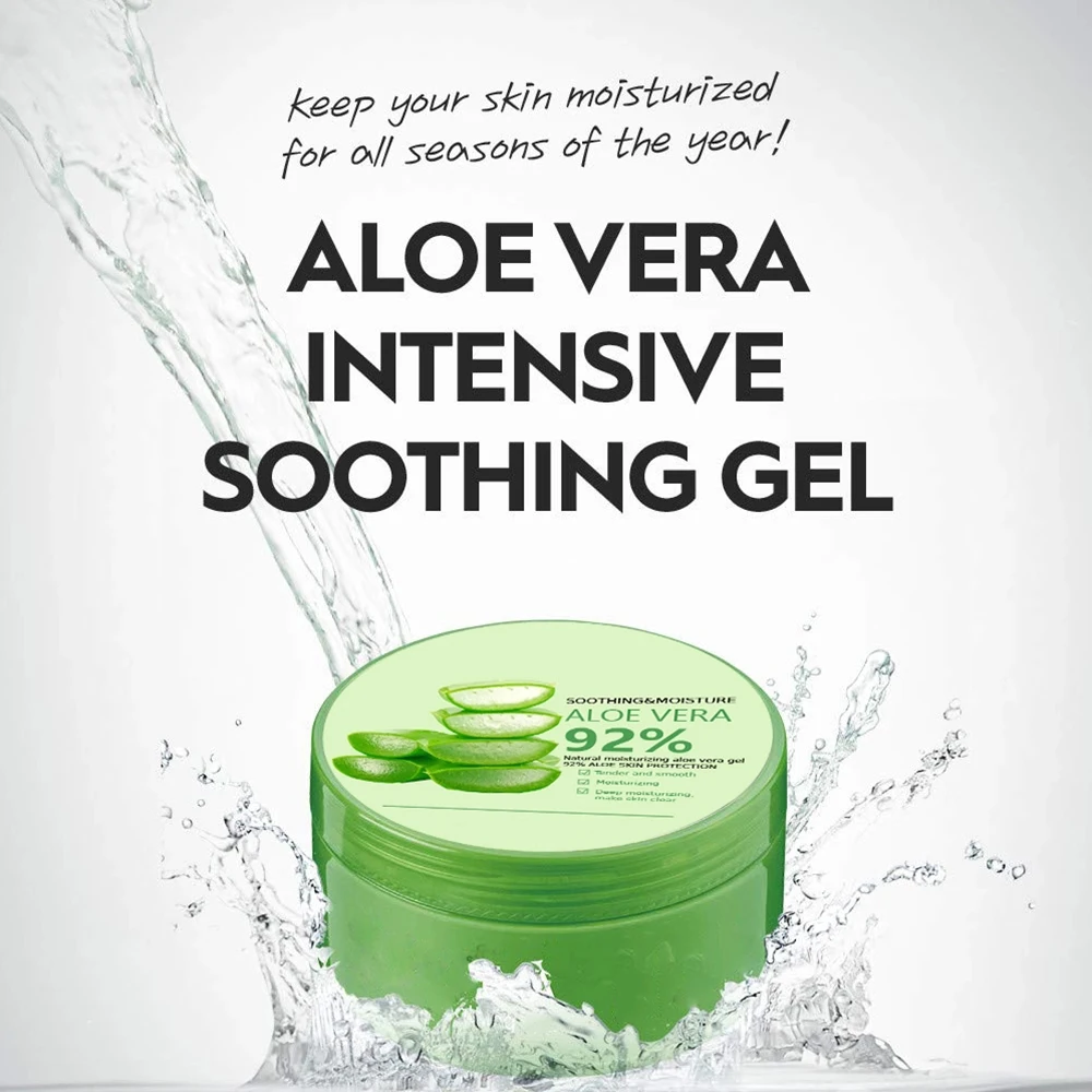 Nature Organic Pure Forever Living Whiten Soothing Aloe Vera Skin Gel Private Label 92% Aloe Vera Gel For Face For Acne Skin Gel