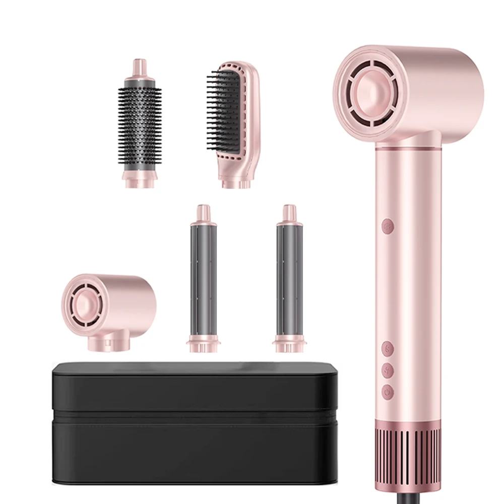 Airstyler 6-in-1 van 1300 W, dual voltage, 18 m/s, automatische krultang voor volume en krullen, geschikt voor thuis en salons, haarkrulapparaat