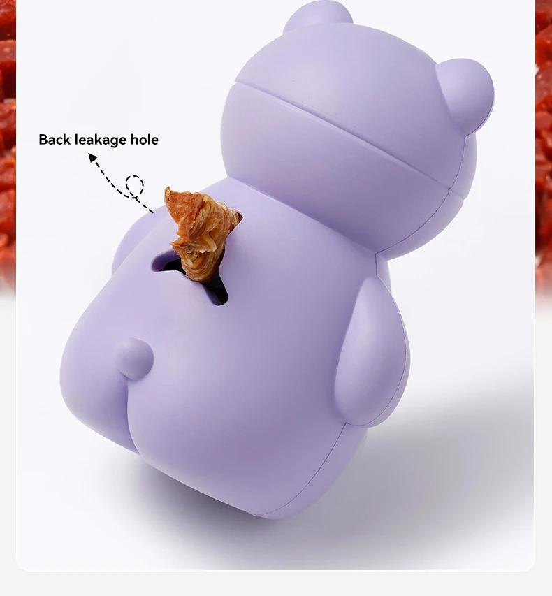 New Little Bear Design Durable Rubber Dog Toy Chew Leaky Food Toy Teething Dental Clean Pet Products supplier