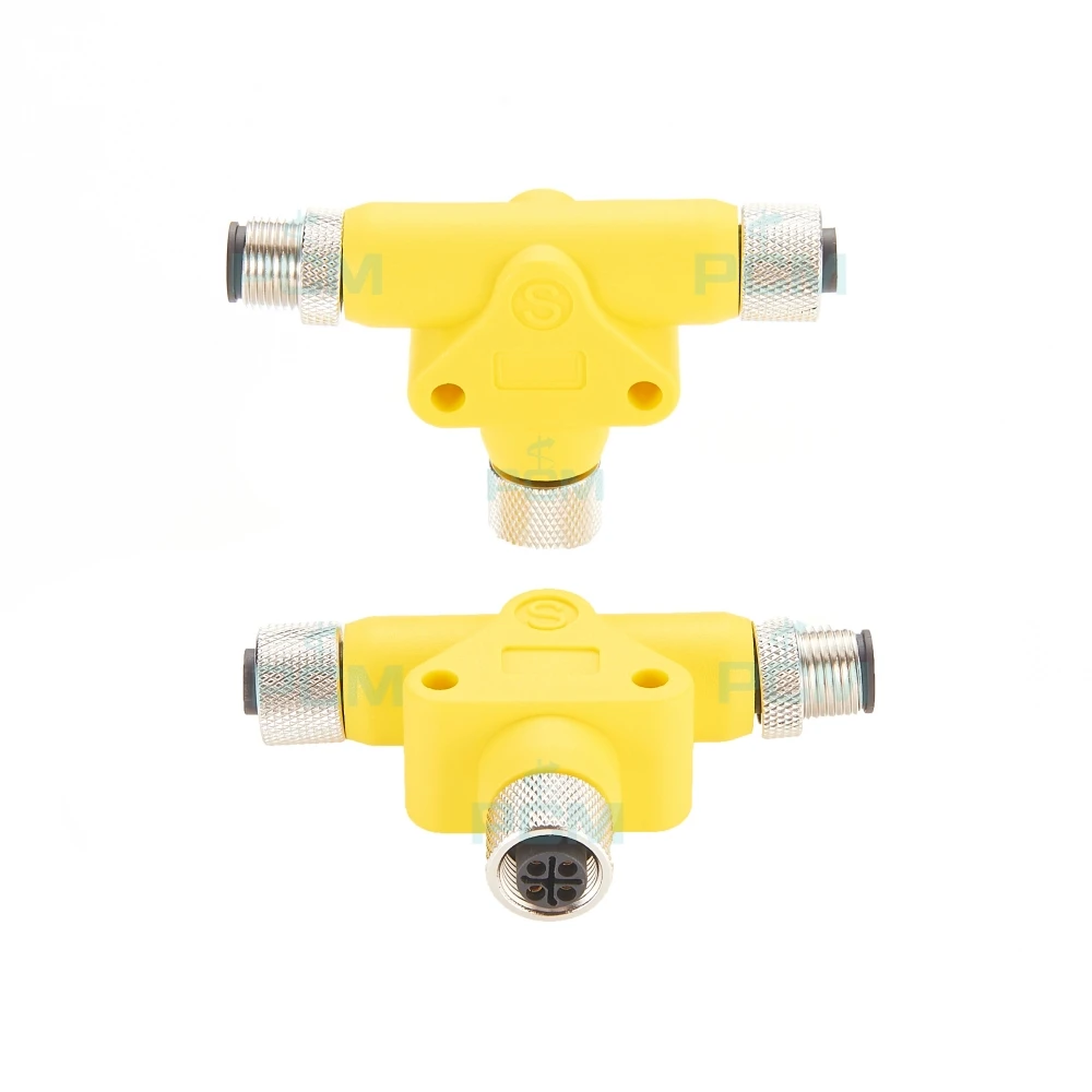 Fieldbus M12 Sensor Actuator M12 S Coding T Splitter Connector Manufacturer