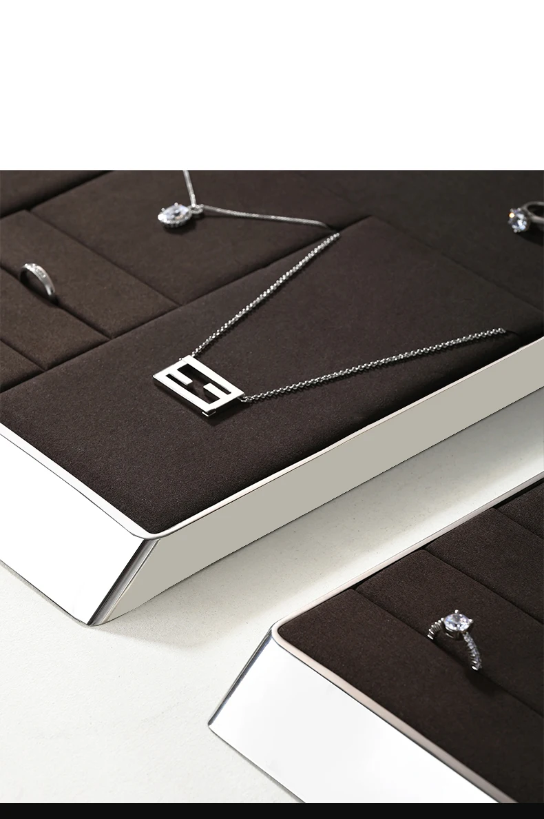 Fanxi Custom Microfiber Metal Velvet Jewelry Trays Organizer Set