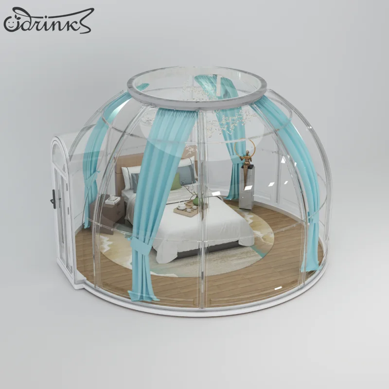 2022 Hot Product Geodesic Domes Igloo Tents Luxury Portable Planetarium Dome Tent Transparent PC Glamping House Tent